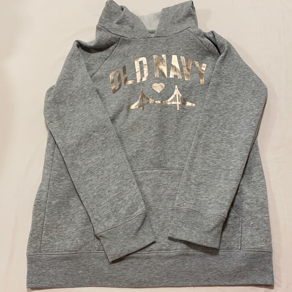 🍋2 for $10🍋 Girls Old Navy Pullover Hoodie Grey.  XL (14/16).